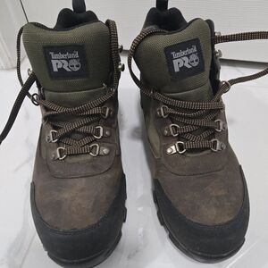 Timberland Pro Series F2413-18 Brown Steel Toe Work Boot Shoes Men's Size 11W